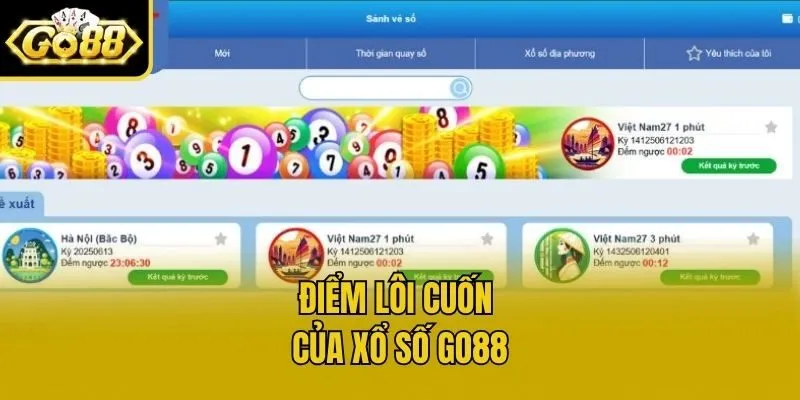 Điểm lôi cuốn của xổ số Go88